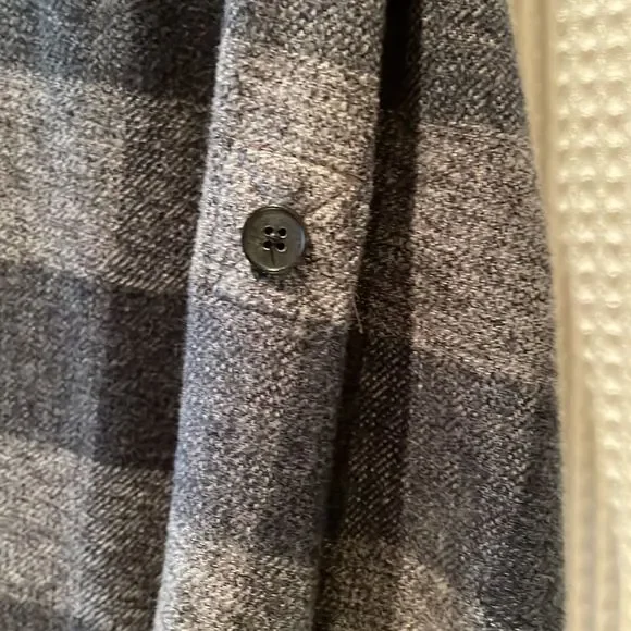 Iro Grey and Blue Plaid Shirt, Size S - Picture 7 of 7
